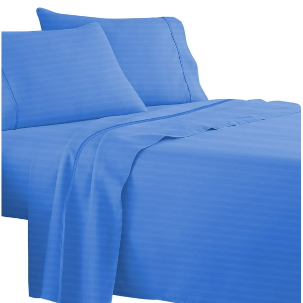 MISR Linen Stripe 4PCs Sheet Set Egyptian Cotton 400 Thread Count 21 Inches MISR Linen Stripe 4PCs Sheet Set Egyptian Cotton 400 Thread Count 21 Inches